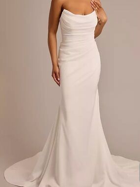 Strapless White Mermaid Wedding Dress